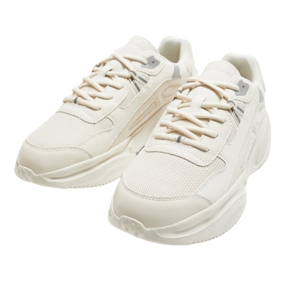 ZARA • Multipiece Bone White Chunky Lightweight Sneakers - Picture 1 of 7